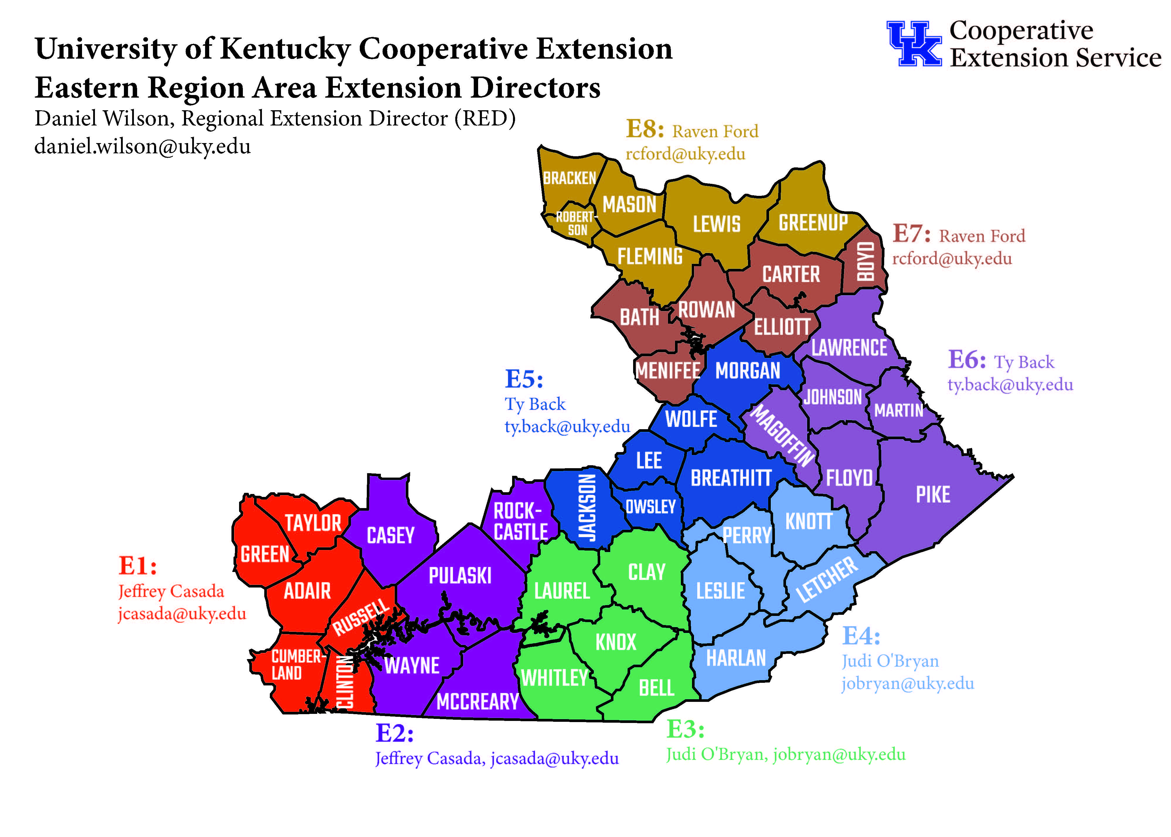 East Region Counties in Kentucky